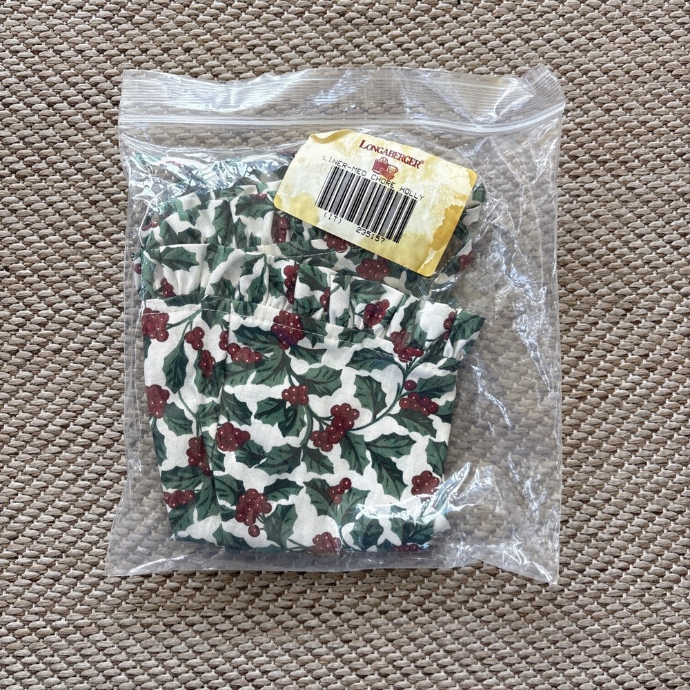 Longaberger Liner Med Chore Traditional Holly #235157